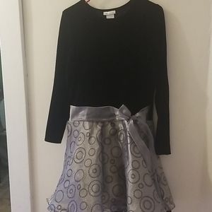 Girls size 16 Holiday Dress - Gold and Silver
